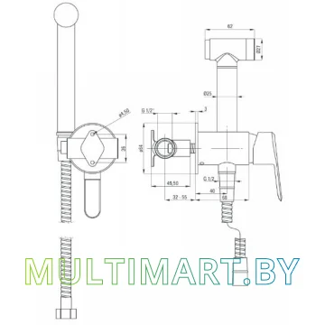 Гигиенический душ Deante Arnika BQA Z34M картинка 4